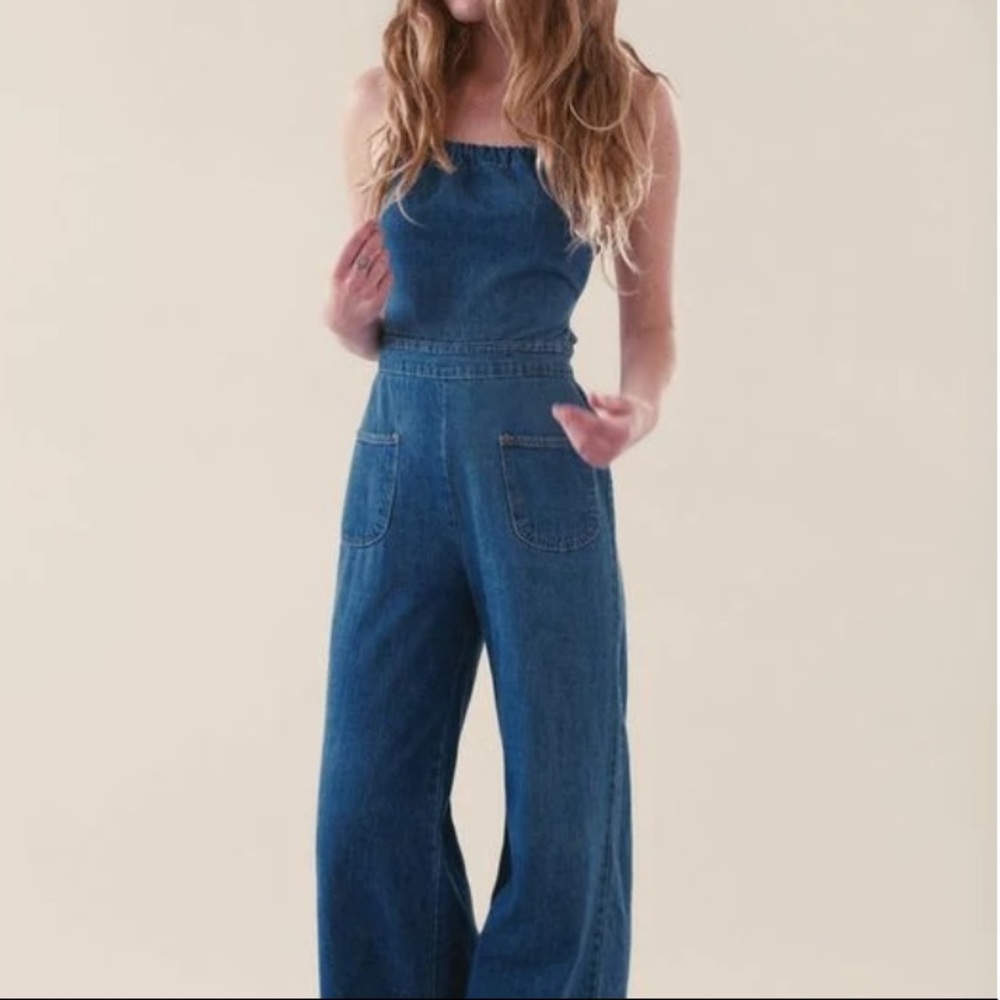 Stoned immaculate filmore denim backless jumpsuit in perfect condition